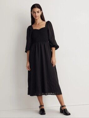 Madewell Lucie Sweetheart Midi Dress, Sz XS